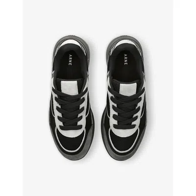 Arne Mens  Apollo Suede And Mesh Low-top Trainers