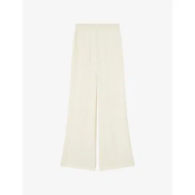 Joseph Womens  Mawn Wide-leg Mid-rise Viscose And Silk-blend Trousers