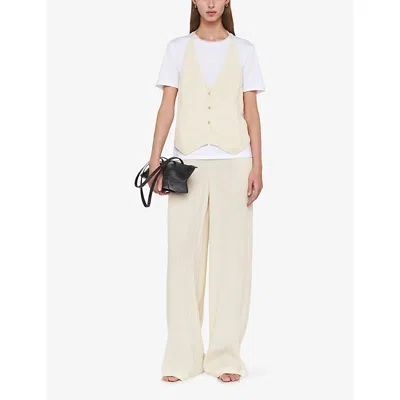 Joseph Womens  Mawn Wide-leg Mid-rise Viscose And Silk-blend Trousers