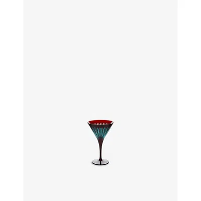 L'objet Prism Set Of 4 Martini Glasses In Bordeaux