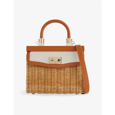 Rodo Woven Top-handle Shoulder Bag