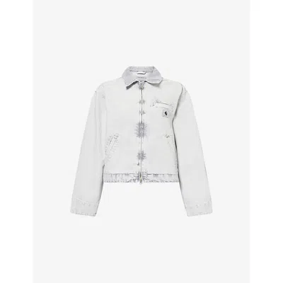 Carhartt Emery Jacket With Collar And Pockets In Gray