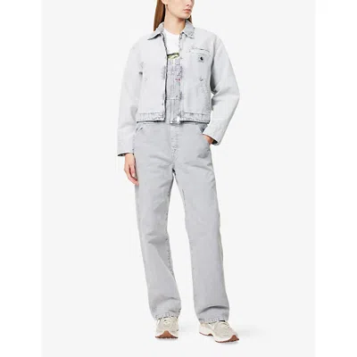 Carhartt Emery Jacket With Collar And Pockets In Gray