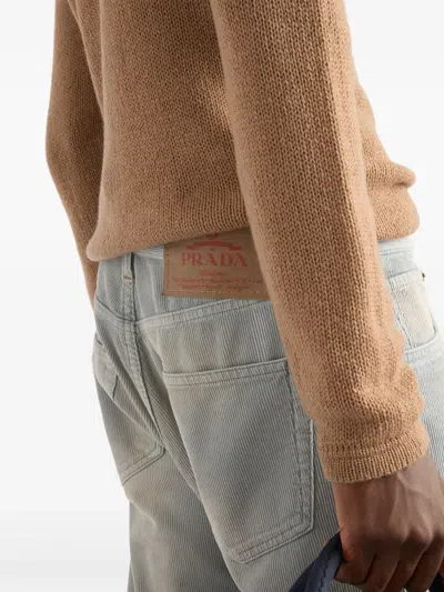 Prada Corduroy Jeans In Gray