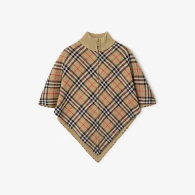 Burberry Check Wool Cape