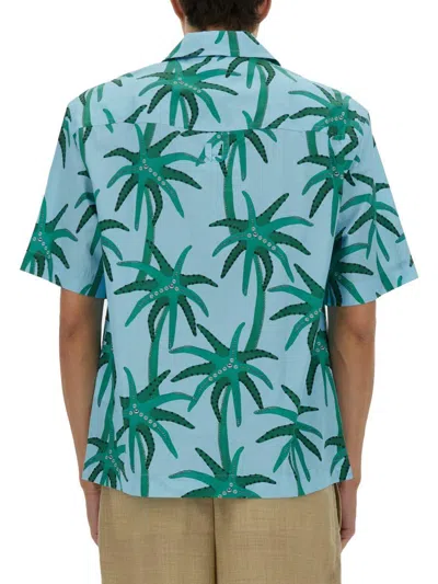 Jacquemus Short-sleeved Shirt With Tropical Palm Tree Print