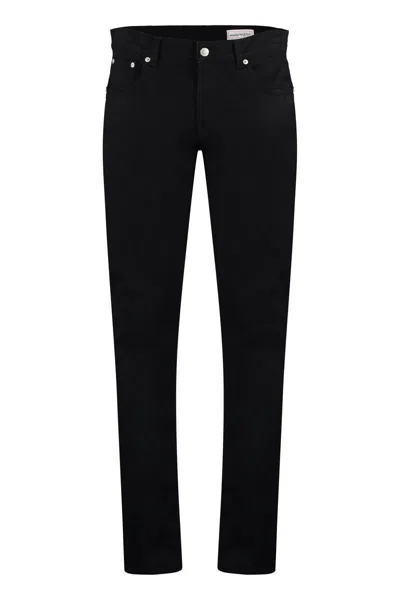 Alexander Mcqueen 5-pocket Skinny Jeans In Black