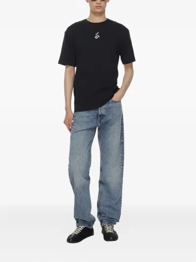 Samsoe & Samsoe Floral-print T-shirt In Black