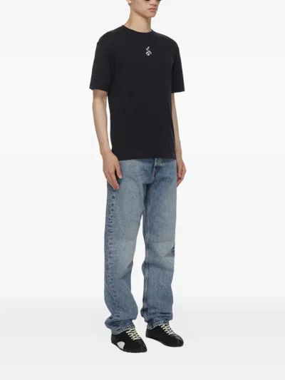 Samsoe & Samsoe Floral-print T-shirt In Black