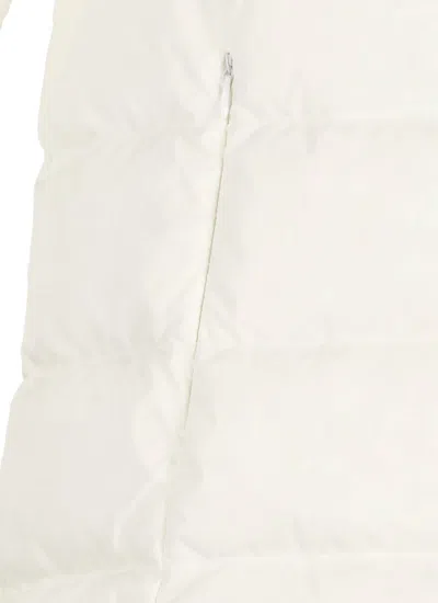 Herno White Down Jacket With Drawstring Hood In Tech Fabric Woman In White