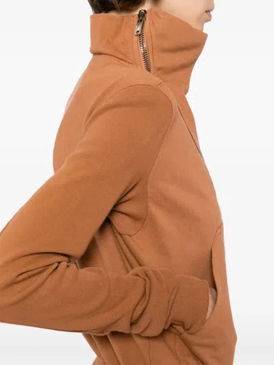 Rick Owens Drkshdw Mountain Sweat Jacket In Orange