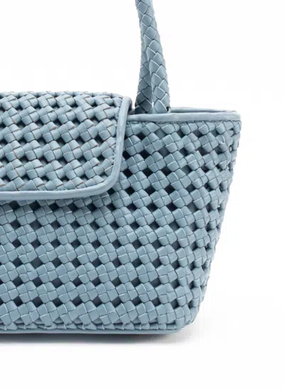 Elleme Courrier Tote Woven Leather Artic Blue