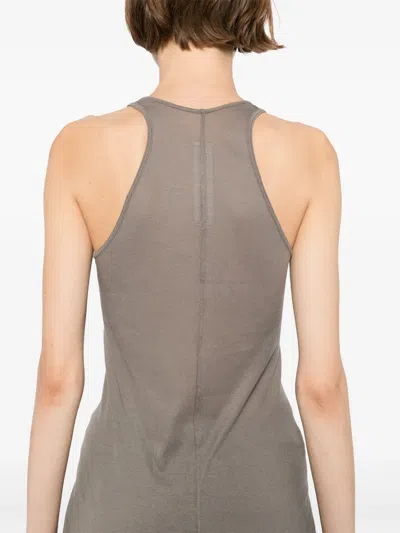 Rick Owens Tank Top With Curved Hem And Racerback Design