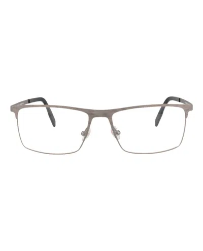 Pre-owned Maui Jim Men's  Squareframe Stainless Stee Shirtl Optical Frames In Grey Grey Transparent (mjo2100/14 In Gray