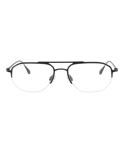 Pre-owned Maui Jim Aviatorframe Titanium Optical Frames In Black Black Transparent (mjo2515/2m)