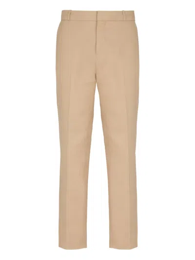 Balmain Straight-leg Tailored Canvas Trousers