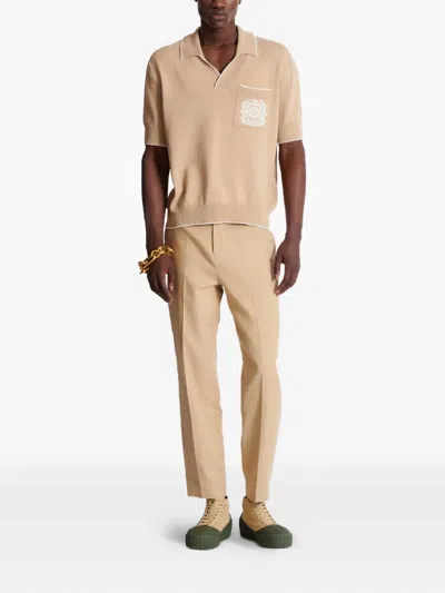 Balmain Straight-leg Tailored Canvas Trousers