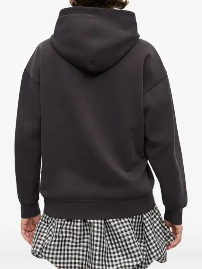 Ganni Oversize Cotton Sweatshirt With Hood And Graphic Print