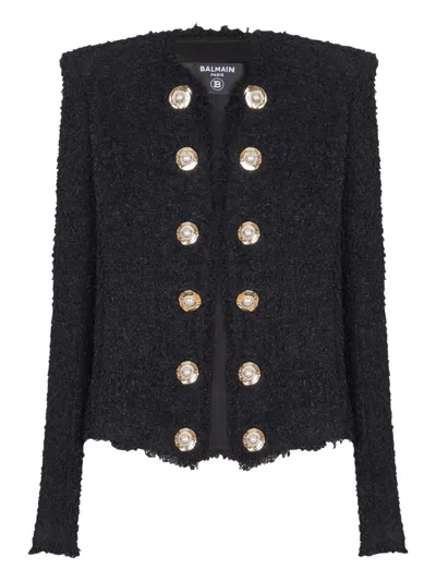 Balmain Edge-to-edge Silky Tweed Jacket