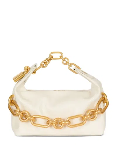Balmain Sync Chain Mini Top-handle Bag In Calfskin Leather