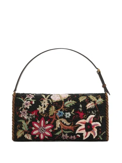Valentino Garavani Garavani Vain Soft Embroidered Small Shoulder Bag Woman Multicolour Uni In Black