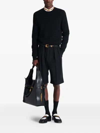 Balmain Monogram Knit And Leopard Pattern Jumper