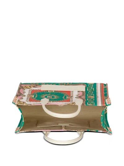 Balmain B-army Medium Tote Bag In Printed Canvas