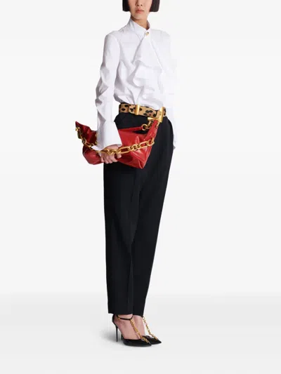 Balmain Sync Medium Bag In Calfskin Leather