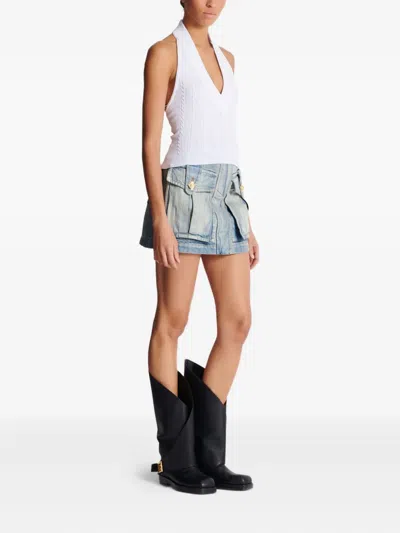 Balmain Neck-hanging Knitted Vest