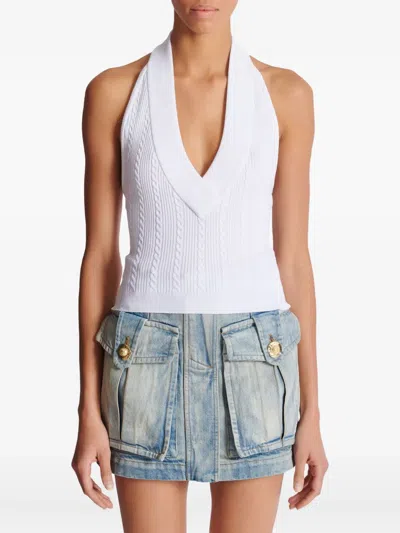 Balmain Neck-hanging Knitted Vest