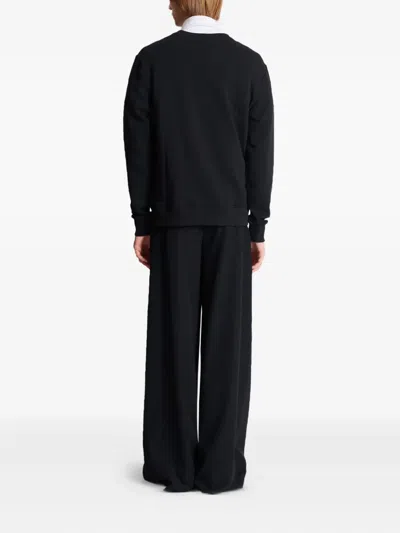 Balmain Logo Stamp Print Sweatshirt