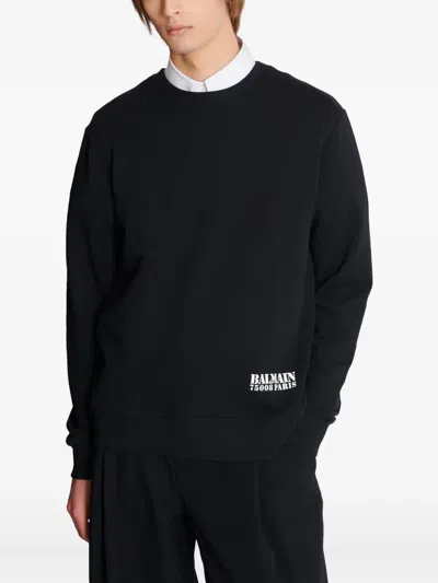 Balmain Logo Stamp Print Sweatshirt