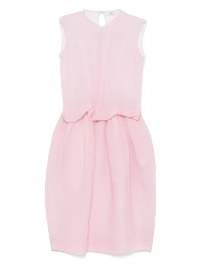 Khaite Noah Organza Dress In Pink