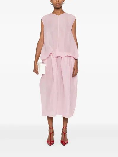 Khaite Noah Organza Dress In Pink