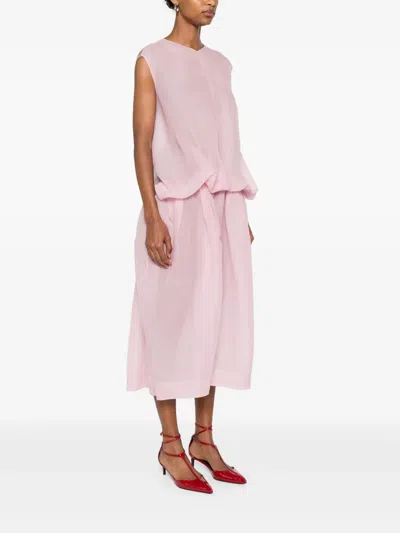 Khaite Noah Organza Dress In Pink