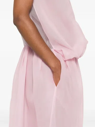 Khaite Noah Organza Dress In Pink