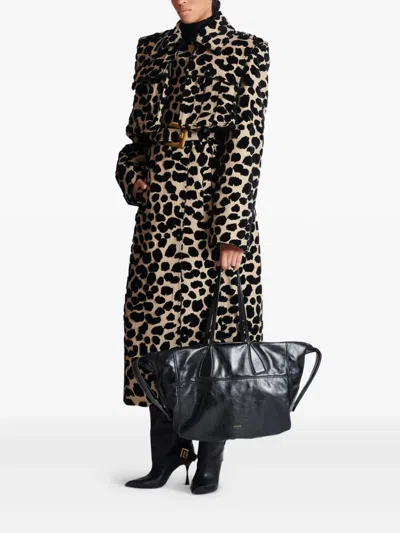 Balmain Rectangular Tote Bag Shoulder Strap In Black