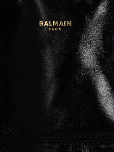 Balmain Rectangular Tote Bag Shoulder Strap In Black