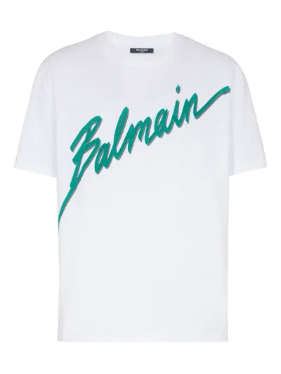 Balmain Crew Neck Short Sleeves In White