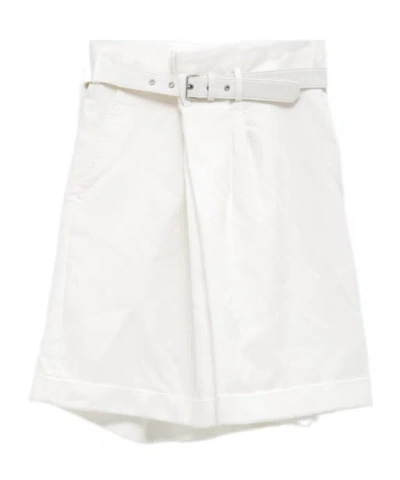 Comme Des Garçons Shorts In White Polyester