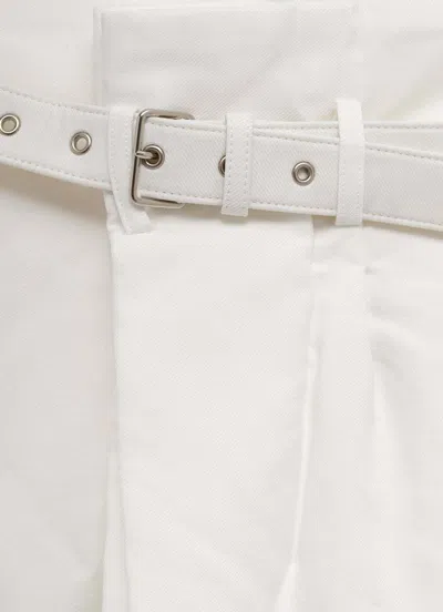 Comme Des Garçons Shorts In White Polyester
