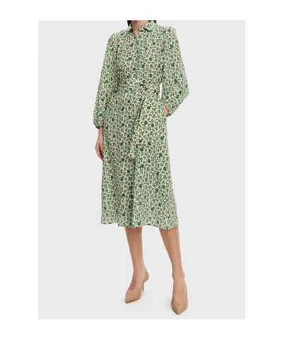 Weekend Max Mara Patterned Dress In Green