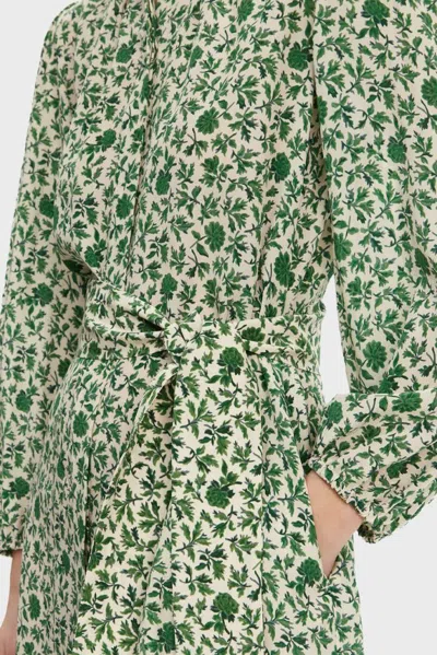 Weekend Max Mara Patterned Dress In Green