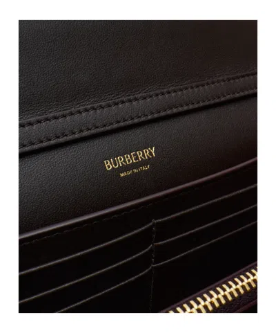 Burberry Womens Sand Highlands Continental Cotton-blend Wallet