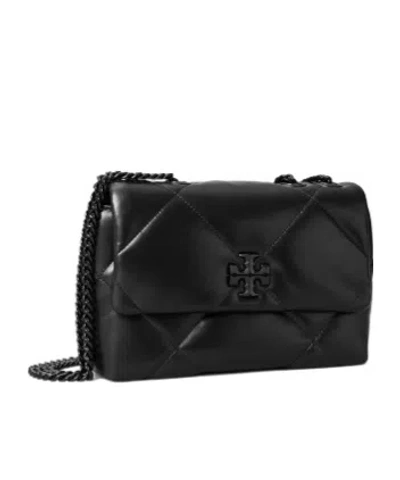 Tory Burch Kira Diamond Leather Shoulder Bag In Black
