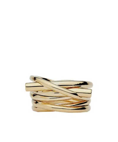 Ferragamo Layered Effect Ring In Gold