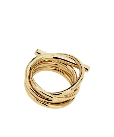 Ferragamo Layered Effect Ring In Gold