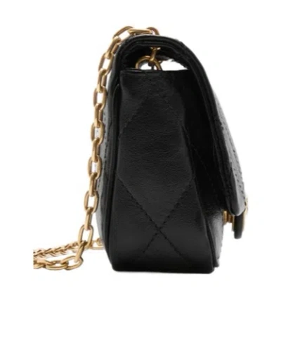 Burberry Womens Mini Strand Leather Cross-body Bag Black