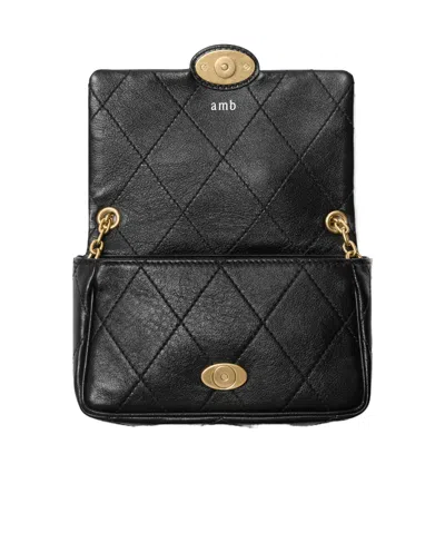 Burberry Womens Mini Strand Leather Cross-body Bag Black