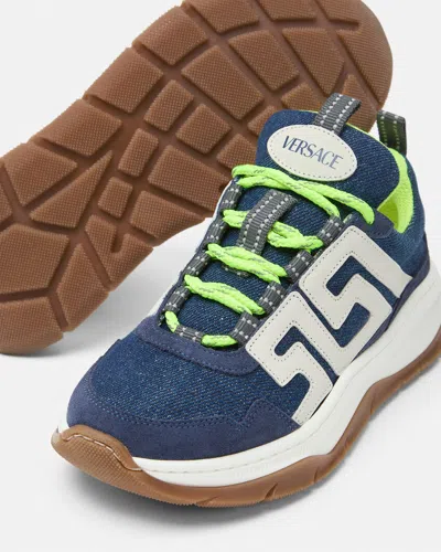 Versace Pop Runner Sneakers In Blue